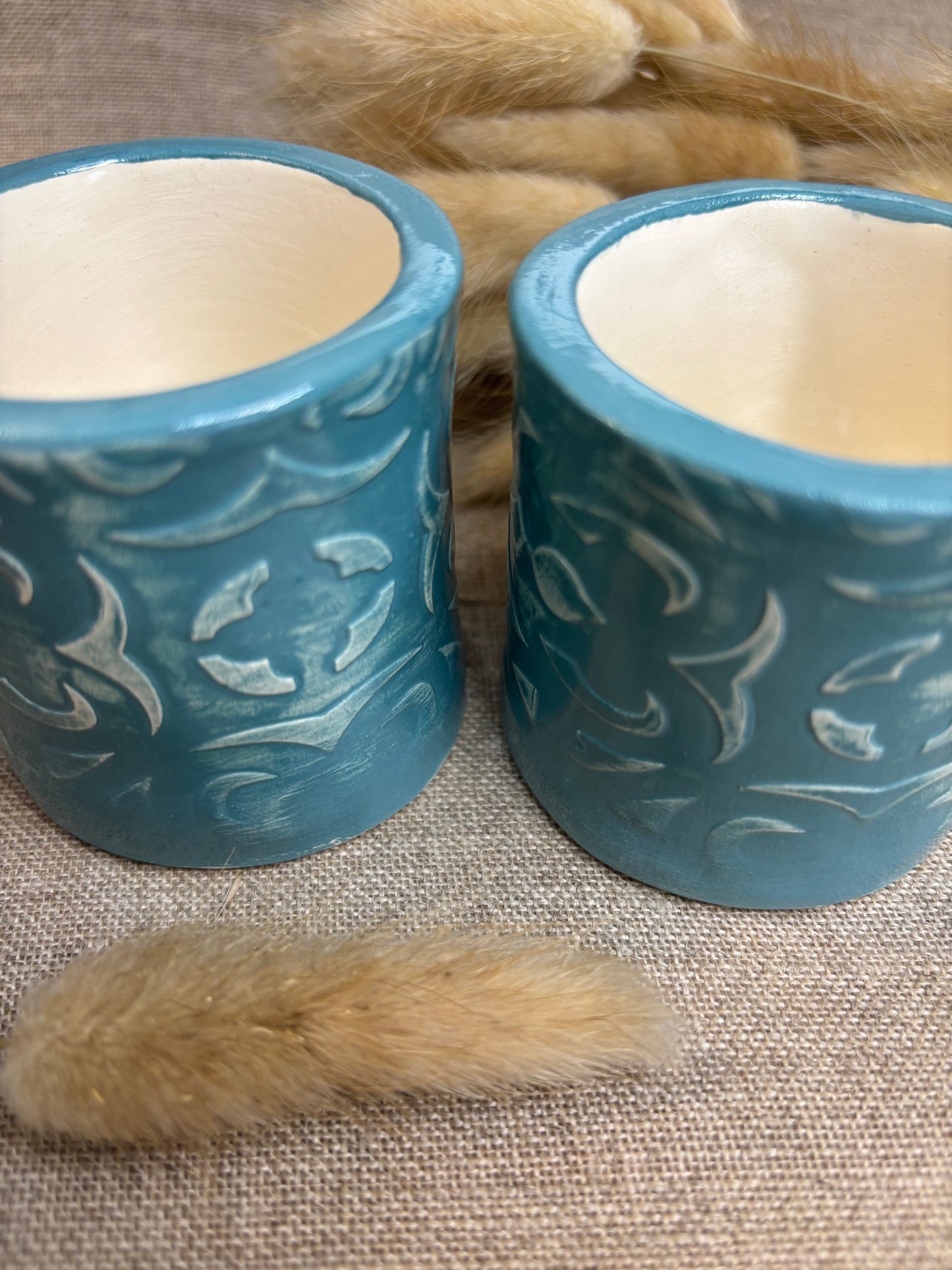 Ensemble de 2 bougeoirs Bleu cobalt