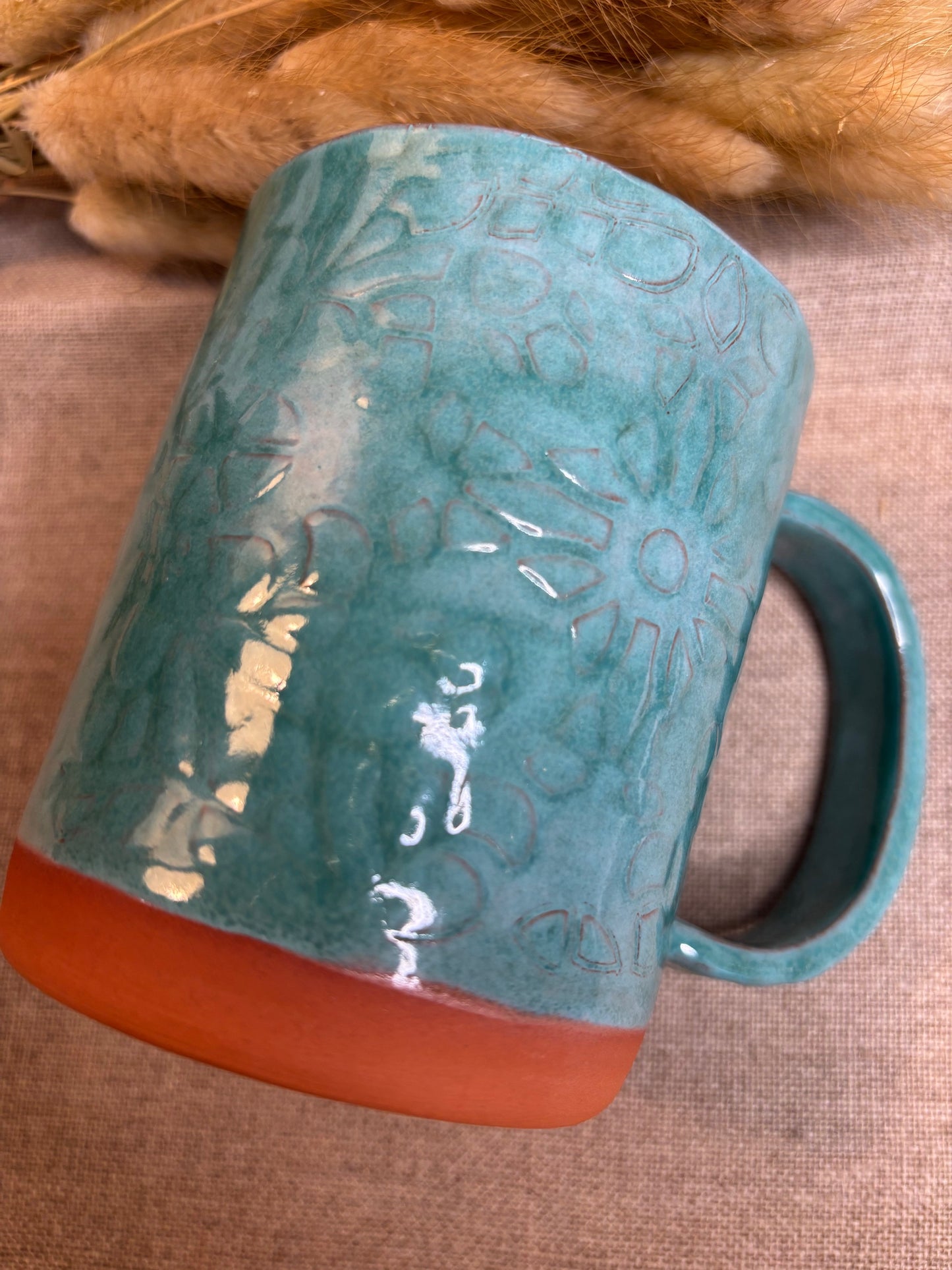 Mug faience rouge