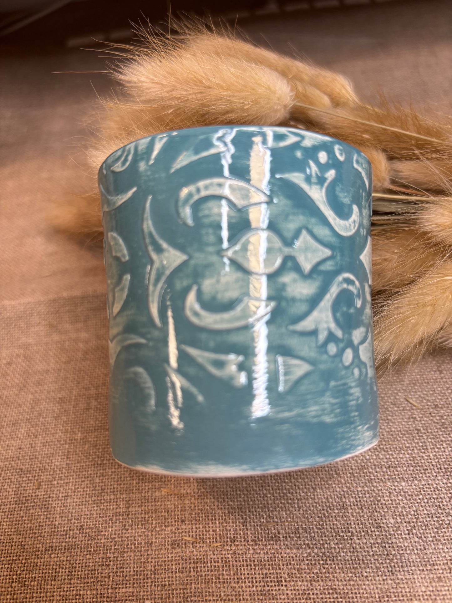 Ensemble de 2 bougeoirs Bleu cobalt