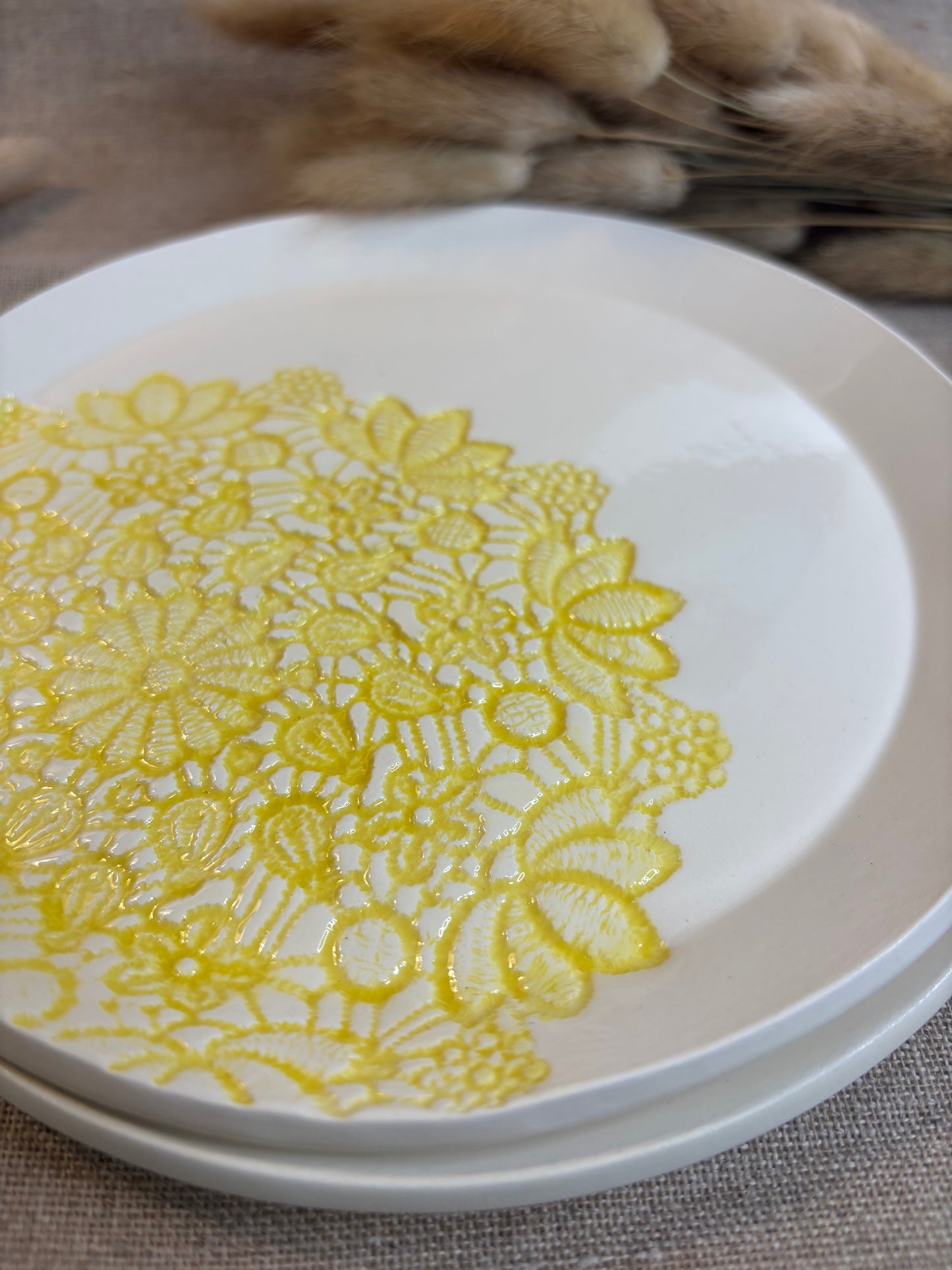 Assiette à dessert Jaune