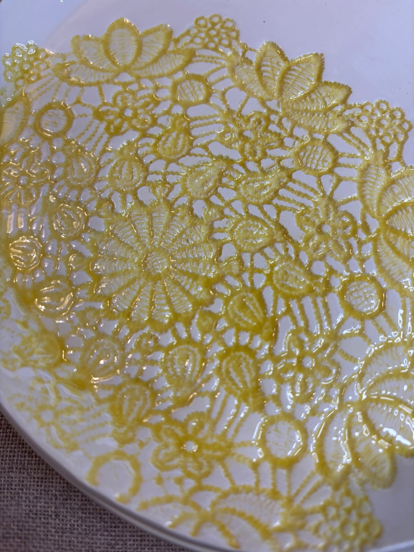 Assiette à dessert Jaune