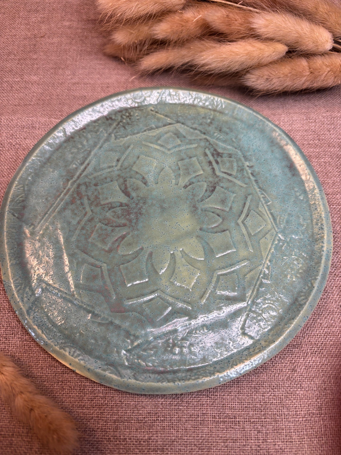 Ensemble de 4 assiettes à dessert Turquoise