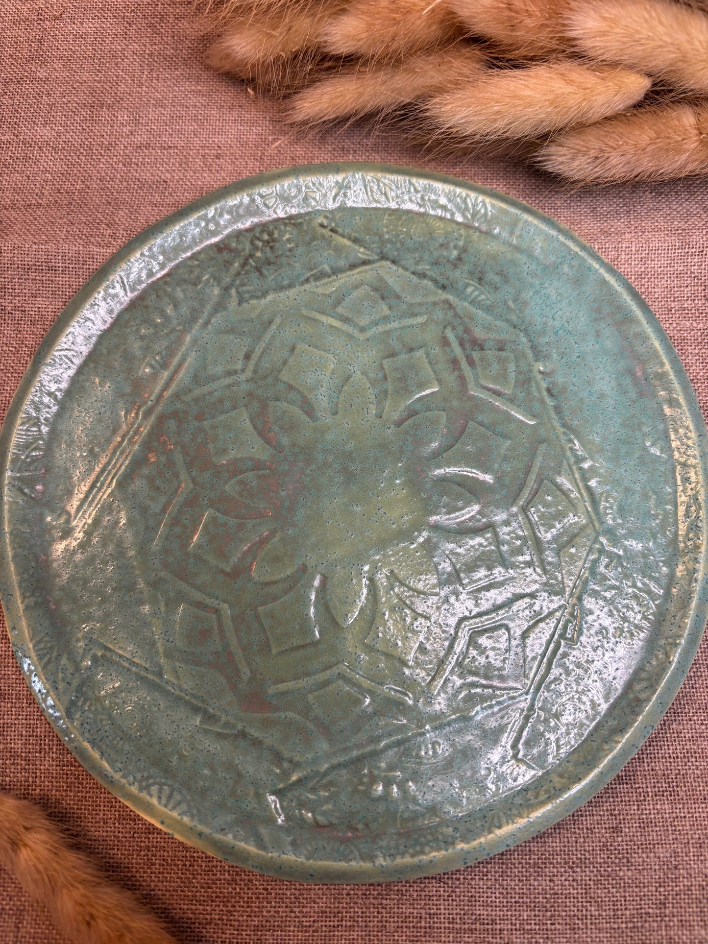 Ensemble de 4 assiettes à dessert Turquoise