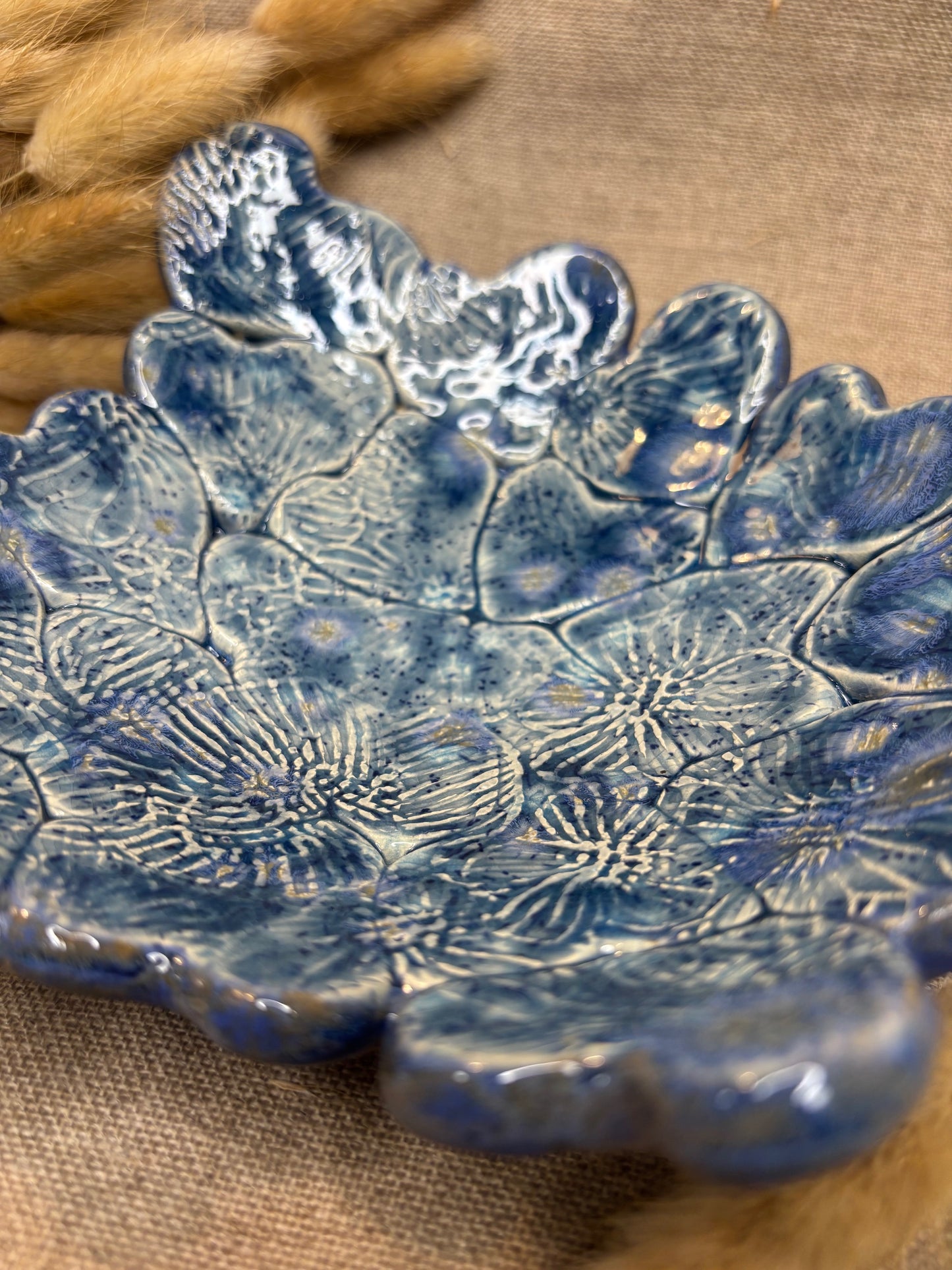 Vide-poche original bleu Or