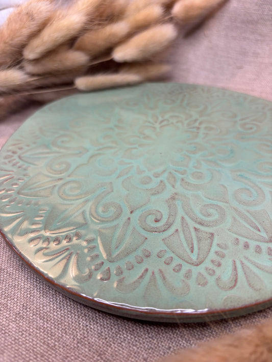 Dessous de plat vert d'eau